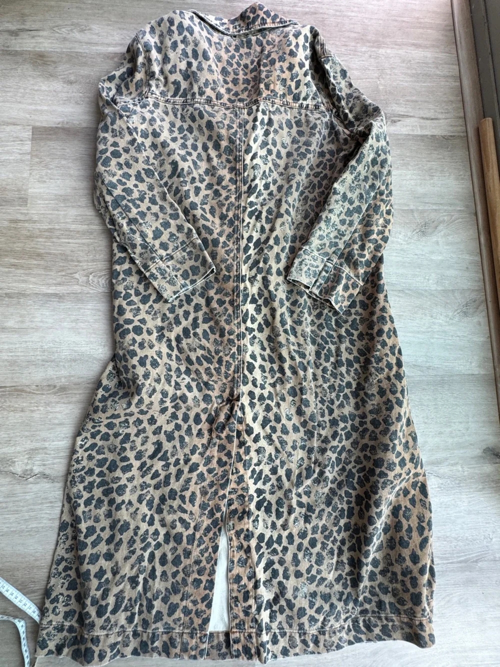 We The Free Monique Denim Duster Cheetah M